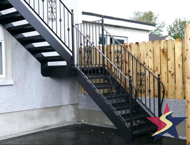 cầu thang sắt quán cafe, Cơ khí Sao Việt, cầu thang sắt, mẫu cầu thang, Thiết kế bản vẽ cầu thang sắt, cầu thang bằng sắt quán cafe, cầu thang bằng sắt