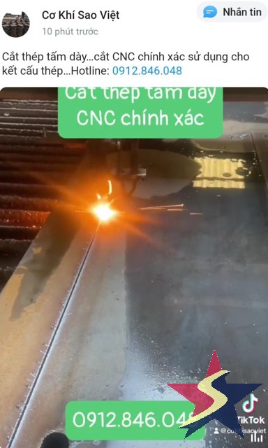 Cắt Thép Tấm Dày CNC, gia công thép tấm bằng CNC, công trình kết cấu thép