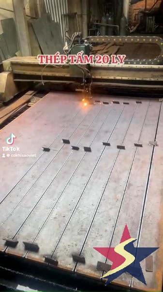 Cắt CNC thép tấm, Cơ khí Sao Việt, Cắt CNC, Cắt CNC thép tấm có độ dày lớn, báo giá cắt cnc thép tấm, thép tấm cắt cnc