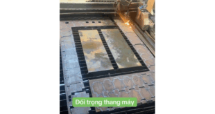 đối trọng thang máy, thép tấm dày, lắp đặt thang máy, Gia công đối trọng thang máy, gia công thép, Cơ khí Sao Việt, thép tấm, máy chấn thủy lực