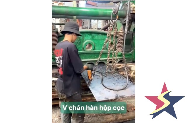 Gia Công Cắt Chấn Thép Tấm, V họp cọc bê tông, Cơ khí Sao Việt, Thép tấm chấn V, hệ thống thép, thép vì kèo nhà xưởng