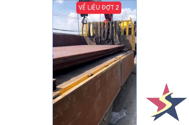 giao hàng thép tấm, gia công thép tấm, cơ khí Sao Việt, thép tấm xây dựng nhà xưởng, thép tấm