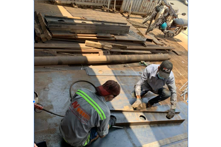 gia công thép hình, Cơ Khí Sao Việt, dự án xây dựng, công trình xây dựng, thép hình, máy cắt CNC, máy hàn tự động